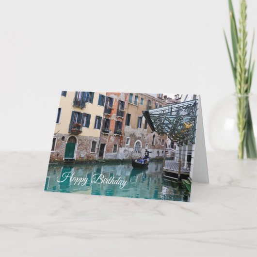 Birthday Card Venice Canal Karte (Vorderseite)