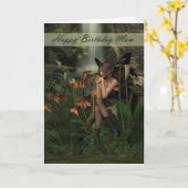 Birthday Card Waldfee Karte (Gelbe Blume)