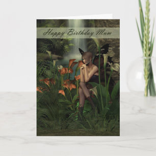 Birthday Card Waldfee Karte