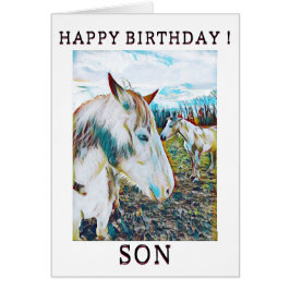 Birthday Card Wildpferd
