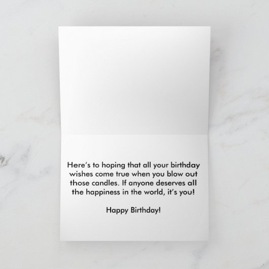 Birthday Card with a Robin Karte (Innenseite)