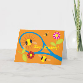 Birthday card with cute tennis design karte