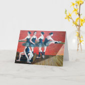 Birthday Card with dancers Karte (Gelbe Blume)