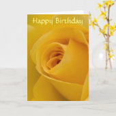 Birthday Card - Yellow Rose Flower Karte (Gelbe Blume)