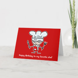 Birthday cards for chefs & cooks - Buy here Karte