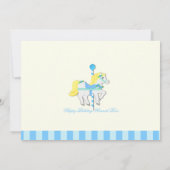 Birthday Carousel Ponies Einladung (Rückseite)