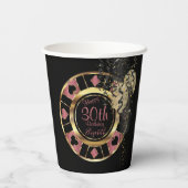 Birthday Casino Poker Chip - Rose Pappbecher (Rückseite)