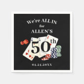 Birthday Casino Poker Vegas Personalisiert Serviette (Vorderseite)