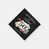Birthday Casino Poker Vegas Personalisiert Serviette (Ecke)