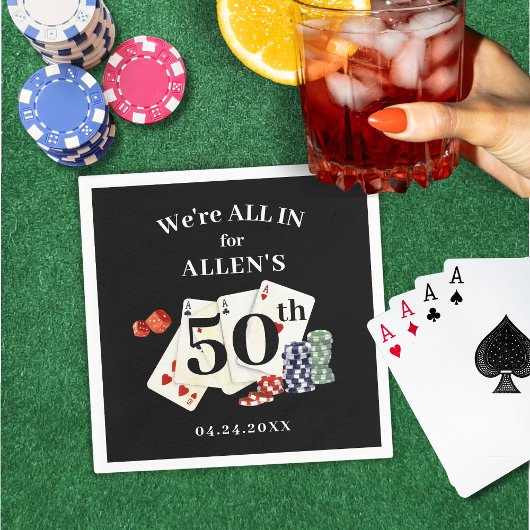 Birthday Casino Poker Vegas Personalisiert Serviette