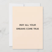 Birthday Cat | Beige Cat Happy Birthday Flat Karte (Rückseite)