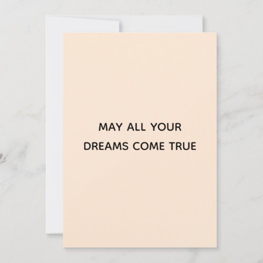 Birthday Cat | Beige Cat Happy Birthday Flat Karte (Rückseite)