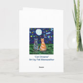 BIrthday Cat Dream wünscht Karte (Rückseite)