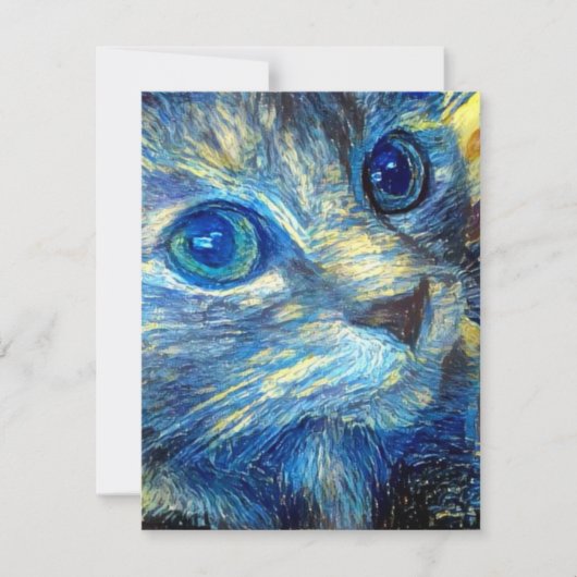 Birthday Cat Flat Card (Vorderseite)