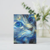 Birthday Cat Flat Card (Stehend Vorderseite)