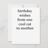 Birthday Cat Flat Card (Rückseite)