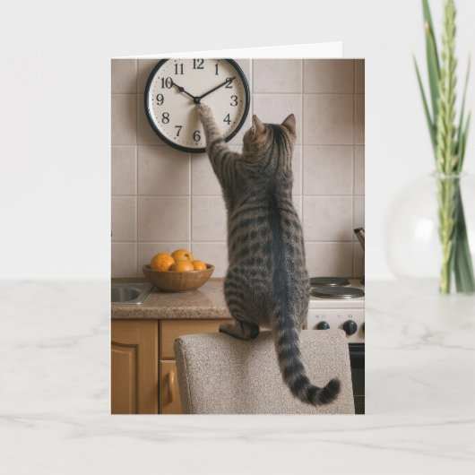 Birthday Cat for Getting Older Humor Karte (Vorderseite)