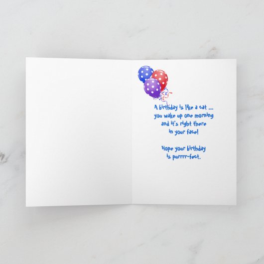 Birthday Cat Karte (Innenseite)