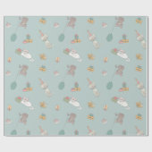 Birthday Cat Party Geschenkpapier (Flach)