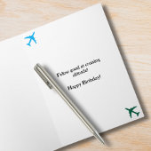 Birthday Cat Pilot Aviator Cool Funny Aviation Karte