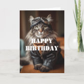 Birthday Cat Pilot Aviator Cool Funny Aviation Karte (Vorderseite)