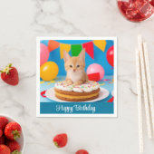 Birthday Cat Serviette (Beispiel)