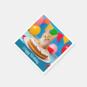 Birthday Cat Serviette (Ecke)