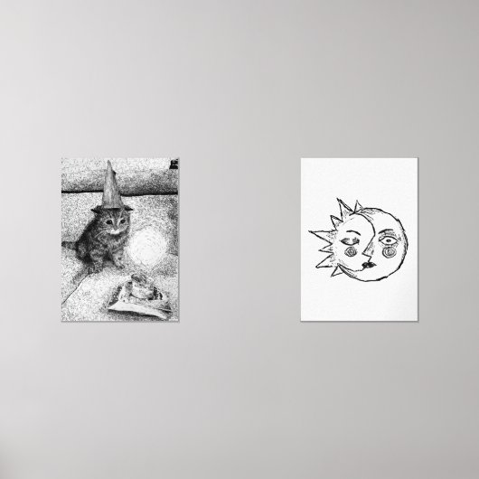 Birthday Cat & Sun and Moon Bilderwand Sets (Vorderseite)