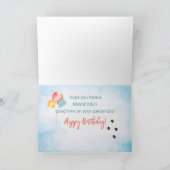 Birthday Cat Wearing Funny Glasses präsentiert Karte (Innenseite)