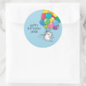 BIRTHDAY CATS von Sandra Boynton Classic Round Sti Runder Aufkleber (Tasche)