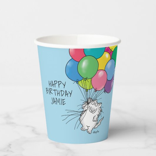 BIRTHDAY CATS von Sandra Boynton Paper Cups Pappbecher (Links)