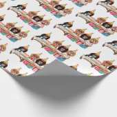 Birthday Cavalier King Charles Spaniel Geschenkpapier (Ecke)