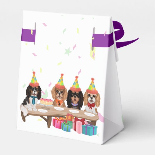 Birthday Cavalier King Charles Spaniel   Geschenkschachtel (Rückseite)