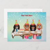 Birthday Cavalier King Charles Spaniel Postkarte (Vorne/Hinten)