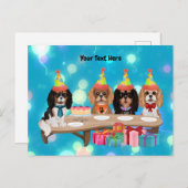 Birthday Cavalier King Charles Spaniel Postkarte (Vorne/Hinten)