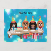 Birthday Cavalier King Charles Spaniel Postkarte (Vorderseite)