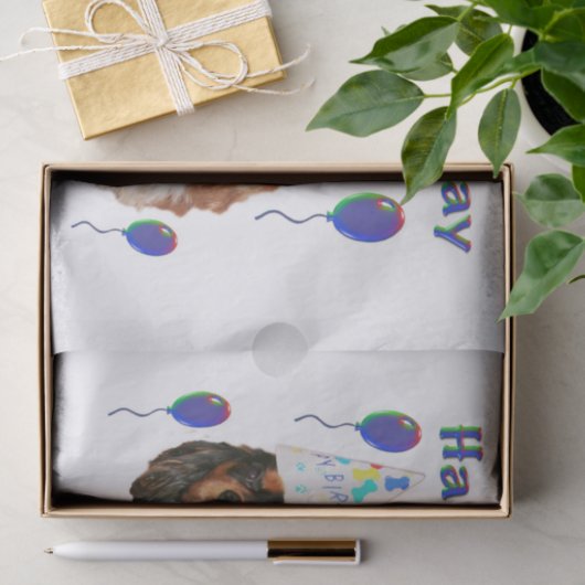 Birthday Cavalier King Charles Spaniels Seidenpapier (Geschenk)