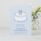 Birthday Celebration – Editable Party Invitation T Einladung (Stehend Vorderseite)