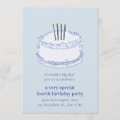 Birthday Celebration – Editable Party Invitation T Einladung (Vorderseite)