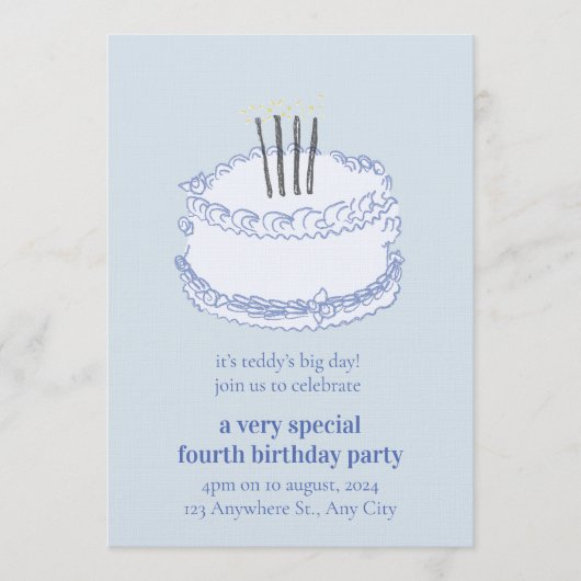Birthday Celebration – Editable Party Invitation T Einladung (Vorderseite)