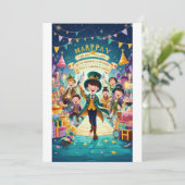 Birthday Celebration" Einladung (Stehend Vorderseite)