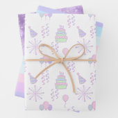 Birthday Celebration Patterns Rainbow ID722 Geschenkpapier Set (Beispiel)
