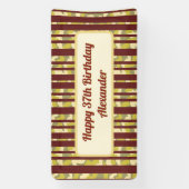 Birthday Celebration Rustic Any Age Birthday Banner (Vertikal)