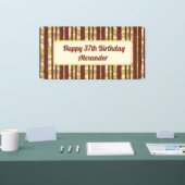 Birthday Celebration Rustic Any Age Birthday Banner (Messe)