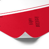 BIRTHDAY CELEBRATION Trinidad Flagge mit Foto Poster (Ecke)