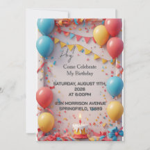 Birthday Celebration With Balloons