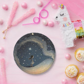 Birthday Celestial Star Watercolor Girl Pappteller (Party)