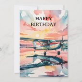 Birthday Cessna Foto Feiertagskarte (Vorderseite)