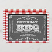 Birthday Chalkboard GRILLEN Einladung (Vorne/Hinten)