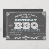 Birthday Chalkboard GRILLEN Einladung (Vorne/Hinten)
